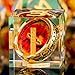 ORIFANTOU Magic Golden Ring DND Dice Set Sharp Edge Red Gaze Eye Resin Dice with Box for use with RPG DD Tabletop Games Lord D and D Polyhedral Dice Set - Image 2