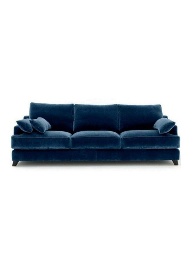 الهوم كنبة 3 مقاعد من الفيلفت -220x75x70 سم  أزرق - Image 1