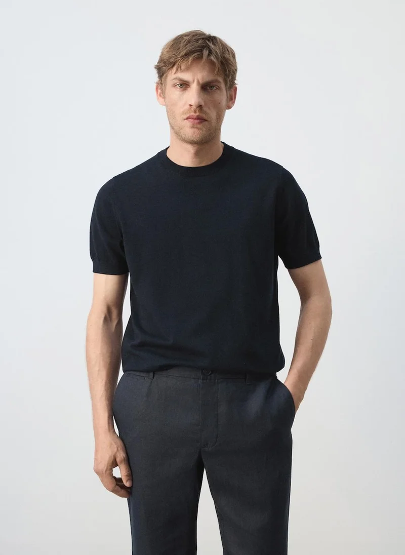 Fine-Knit 100% Cotton T-Shirt