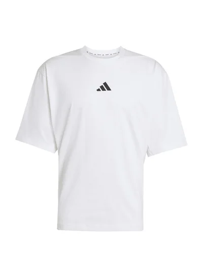 Adidas Oversize Tee White Training T-Shirts For Men XS