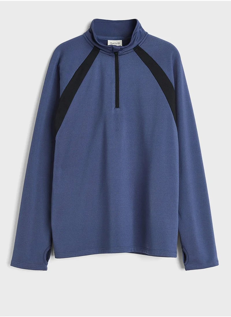 اتش اند ام Kids Warm Half Zip Sports Sweatshirt
