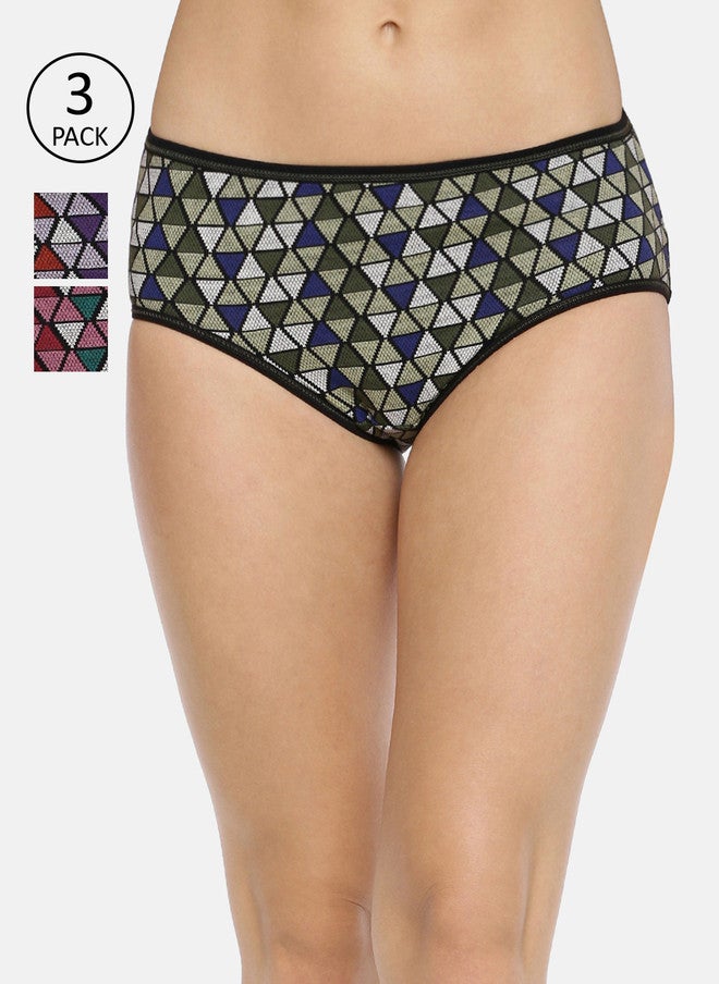 Red Rose Women Pack of 3 Assorted Hipster Briefs - Taruni in 4XL - Image 1