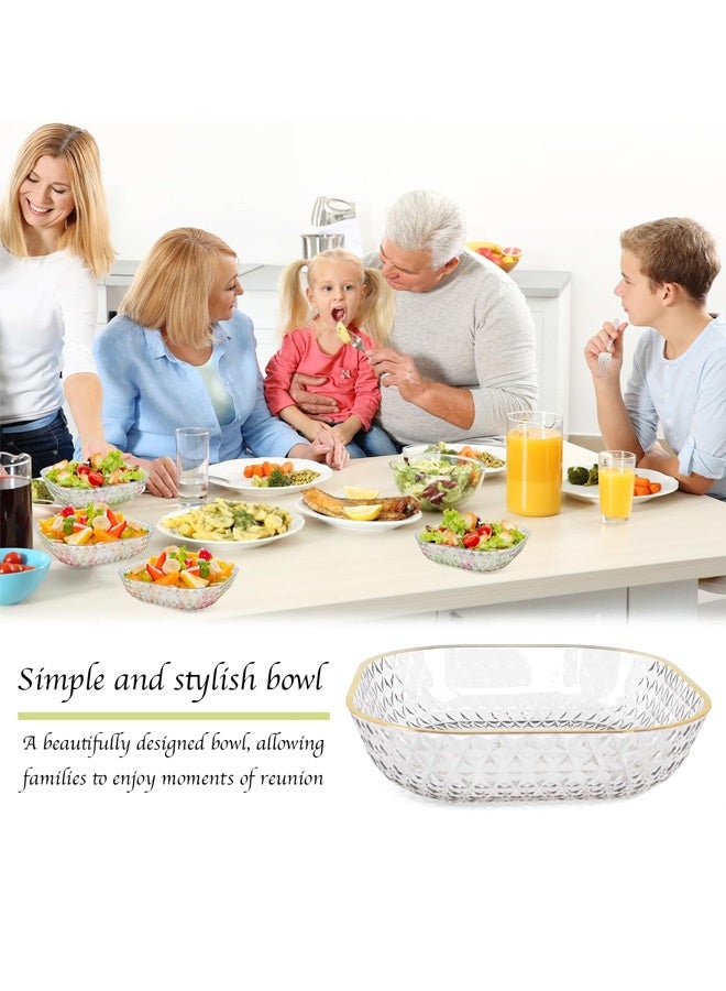 روبرنتي طقم أطباق عشاء، أوعية بلاستيكية شفافة، 8 أوعية تقديم، أطباق قابلة لإعادة الاستخدام، أطباق صغيرة للمقبلات والسلطات والوجبات الخفيفة والسندويشات,صحون تمر صغيره - Image 5