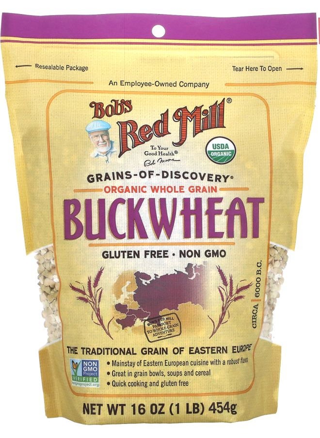 Bob's Red Mill - Organic Buckwheat Whole Grain 16 oz (454 g) - Image 1