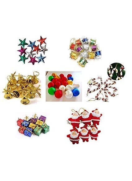 Lazybeee Lazybeee 72 Christmas XMass Tree Decoration Items hangings Ornaments  - Image 1