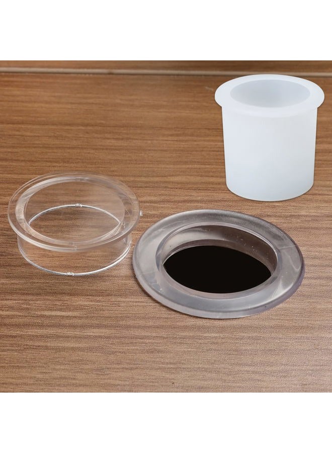 SAVITA 2pcs Patio Table Umbrella Hole Ring and Cap Set, Translucent Plug Silicone for 2'' to 2.5'' Holes 1.65'' or Smaller Poles (B16185)  - Image 3