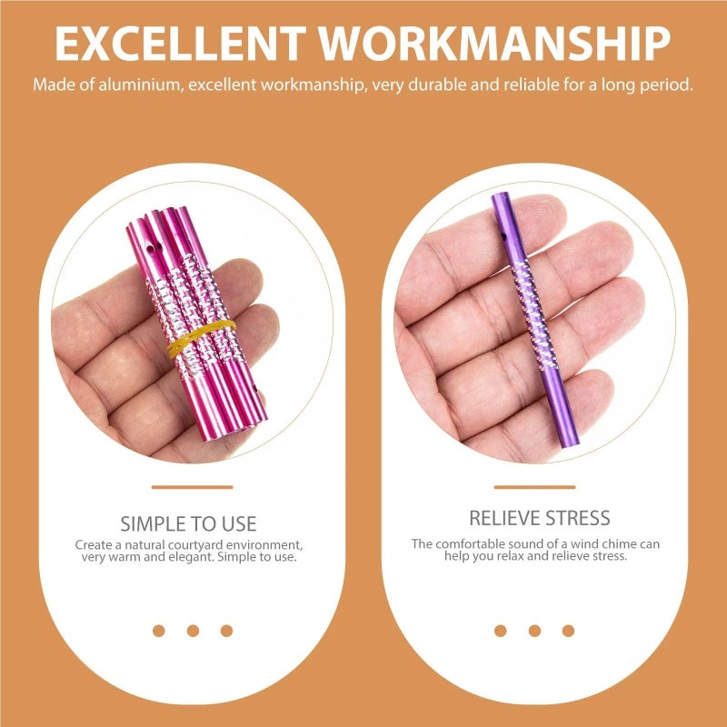 Aluminum Wind Chime Making Kit 80 Pcs Tubes DIY Crafts For Garden Porch Relaxing Sound - Image 4