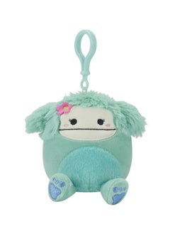 Squishmallows جويل ذا تيل بيج فوت مع مشبك على شكل زهرة من القطيفة - 3.5 بوصة  - Image 1