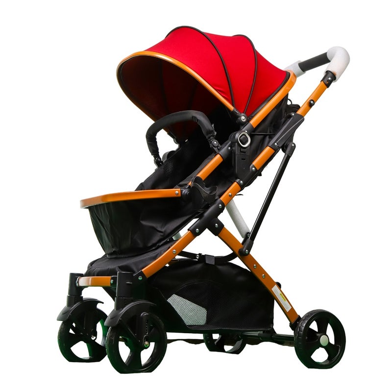 Baby Stroller 2 in 1 Highland Stroller Red - A8188S-1 - Image 3