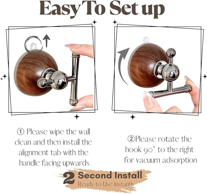 6 Color Rustless T Rod Lures Efficient Suction Bathroom Storage Hooks for Towels - Image 5