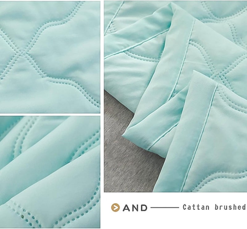 Green Summer Quilts, 100 * 150cm Thin, Light Weight Coverlet for Summer, Breathable, Cool & Comfortable,Soft Comfortable Quilts for Bed, Machine Washable,1 Piece - Image 5