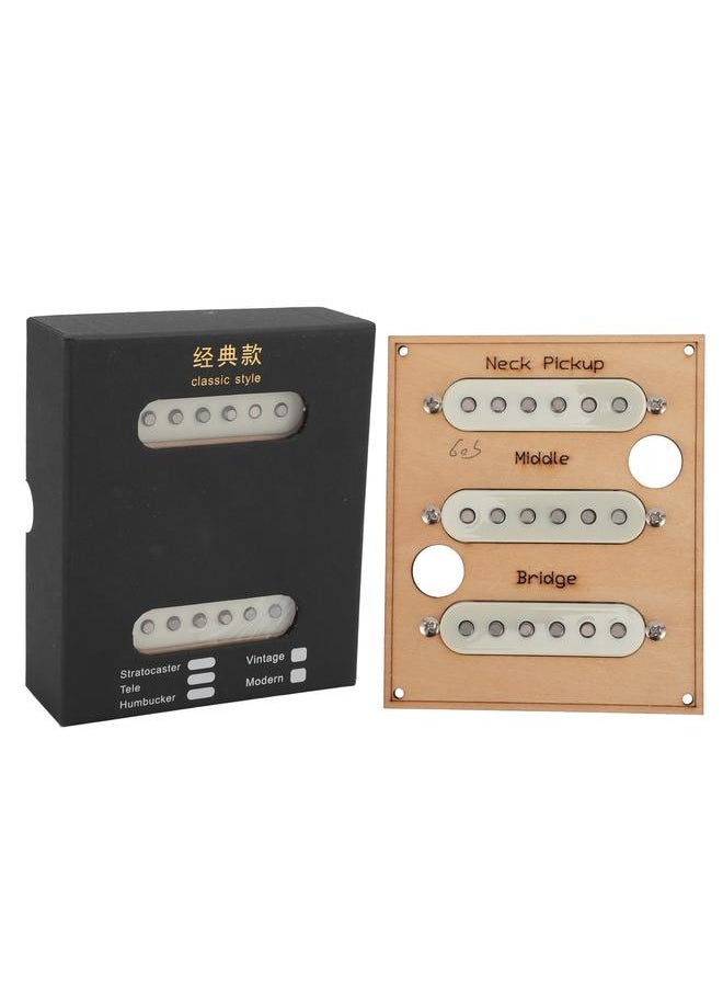 Thoraya - Single Coil Pickup Set Neck Middle Bridge Pickups Alnico 5 Magnet Pickups for Strat Style Electric Guitar 52mm Spacing - Image 1