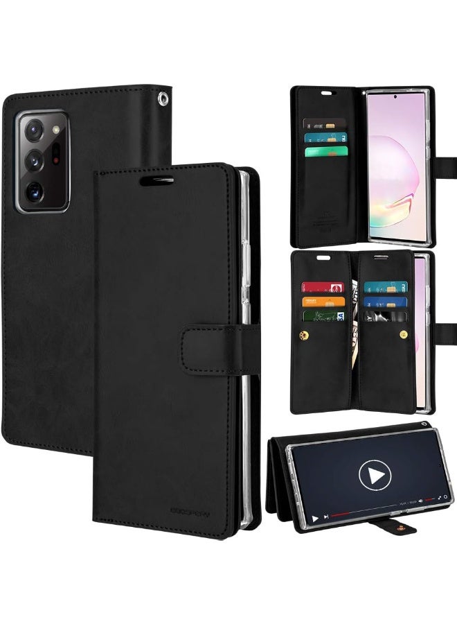 goospery Goospery Leather Protection Flip Cover Wallet Case For Samsung Galaxy Note 20 Ultra Case Material: Thermoplastic Polyurethane | Type: Wallet Case | Material: Leather