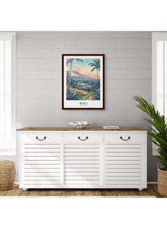 Art Decor Art Decor Framed Fine Art Portrait Print of Bali Travel Indonesia Landscape Tropical Island Scenic Nature Wall Décor for Home Living Room Bedroom Office Hotels  - Image 2