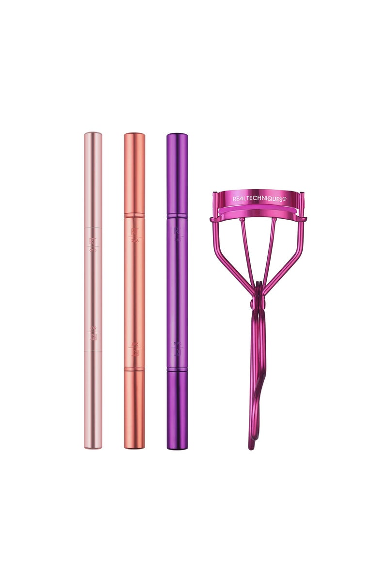 REAL TECHNIQUES Double Time Brush + Lash Kit, 4 Piece Set - Image 2
