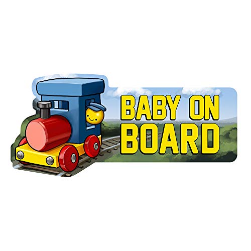 Oliver's Labels Baby on Board Decals - Toy Train Vinyl Window Car Decal Sticker - Image 5