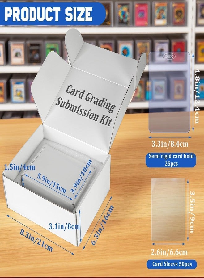 DEDC Trading Card Grading kit, 1 Storage Box, 25 semi-Rigid Card Holder and 50 Penny Sleeves (2-Set) - Image 2