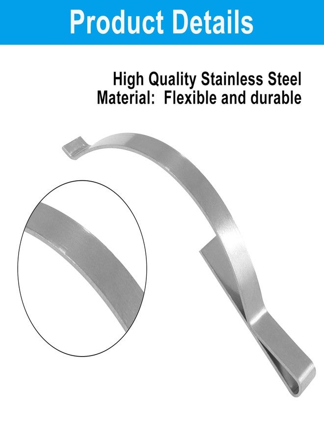 LifCratms 50 Pcs Flat Window Tension Springs, Stainless Steel Window Screen Clips, Securely Fasten The Screen in The Aluminum Channel, (0.2" Wide * 2.1" Long) - Image 4