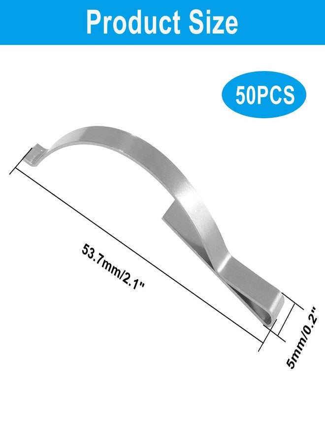 LifCratms 50 Pcs Flat Window Tension Springs, Stainless Steel Window Screen Clips, Securely Fasten The Screen in The Aluminum Channel, (0.2" Wide * 2.1" Long) - Image 3