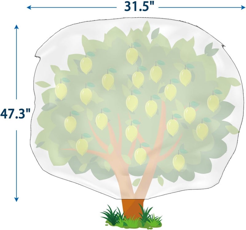 HOMIMP Plant Covers Freeze Protection, 4 Pack Frost Covers with Zipper Drawstring (31.5" x 47.3") Plant Protection Cover Bags for Outdoor Winter Frost Cold Weather Shrubs Trees Jacket Covers(Green) - Image 2