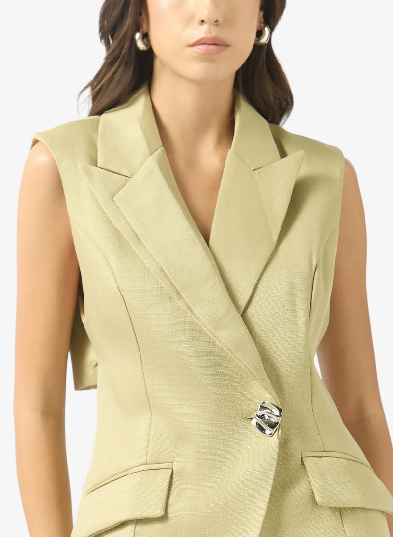 جينجر صدرية طويلة بأزرار