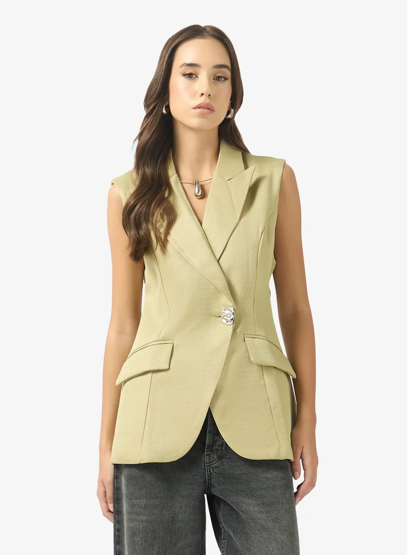 جينجر صدرية طويلة بأزرار