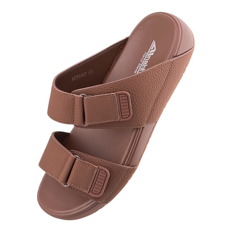 إيت صندل عربي يدوي الصنع للرجال من AET | شبشب رجالي خارجي | شبشب مفتوح من الأمام للاستخدام اليومي | جلد عربي أصلي مع ابزيم| تصميم عربي جديد | نعل داخلي مطابق للون| مريح وخفيف الوزن - Image 3