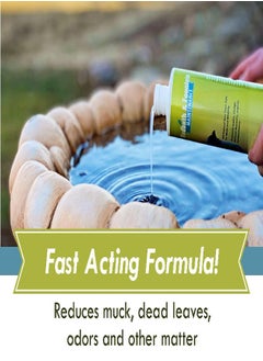 Sanco Industries Bird Bath & Fountain Maintenance - (8 Ounces) - Safe Fast-Acting Enzyme-Based Formula Will Extend The Life of Your Water Feature, Aid in Maintaining a Balanced Ecosystem  - Image 1