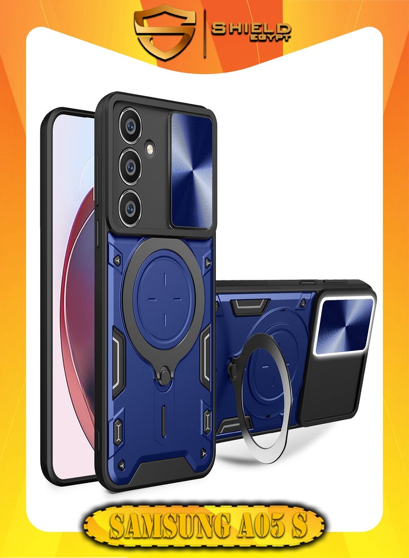 SHIELD EGYPT SHIELD EGYPT For Samsung Galaxy A05s Armored Camera Shield Cover Camera Lend Protection, Built-in 360° (Blue) 