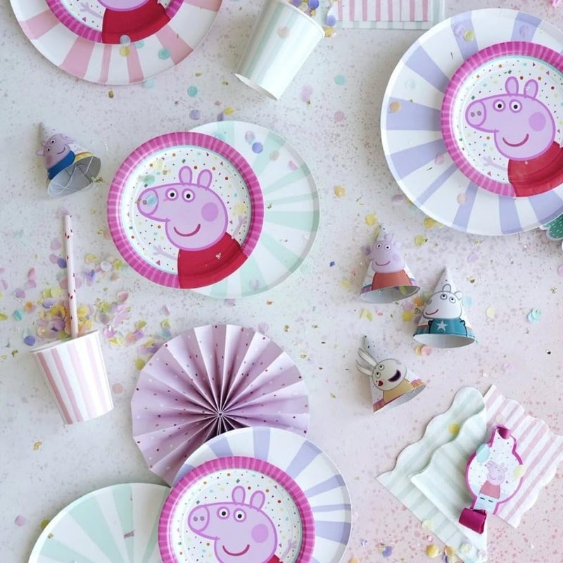 Amscan Adorable Multicolor Peppa Pig Confetti Party Mini Hats - 3.66" x 2" (Pack of 8 ) - Unique Design - Fun & Stylish Party Accessory - Perfect for Birthday Celebrations - Image 2