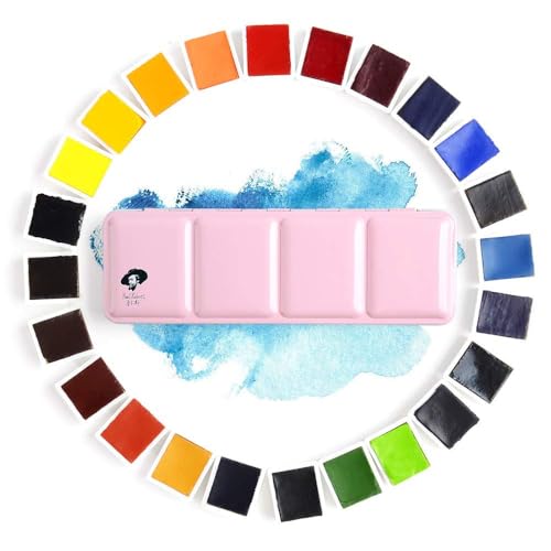 Paul Rubens Watercolor Paint Set Artist Grade 24 Vivid Colors with Portable Metal Box for Artists Beginners Hobbyists Students - Image 1
