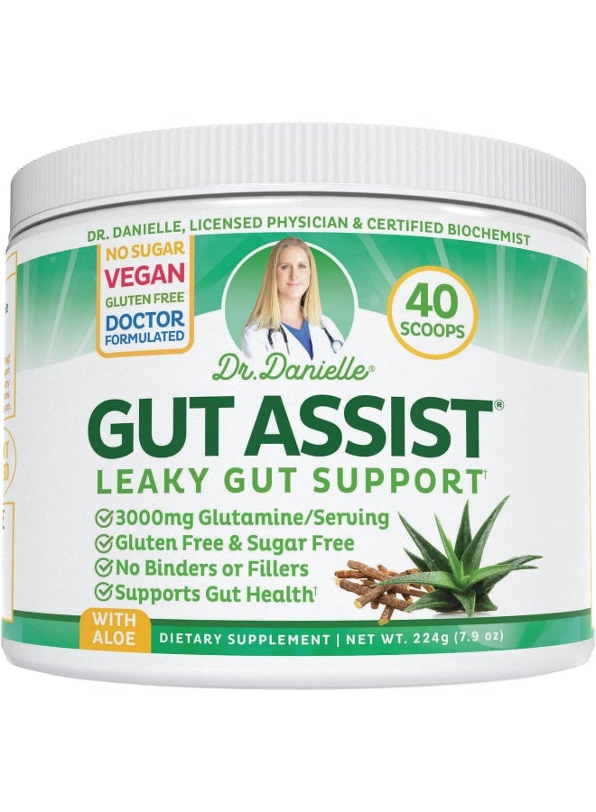 Dr. Daniels Doctor Danielle Gut Assist - Leaky Gut Repair Supplement Powder - Glutamine, Arabinogalactan, Licorice Root - Supports IBS, Heartburn, Bloating, Gas, Constipation, SIBO from - Image 1