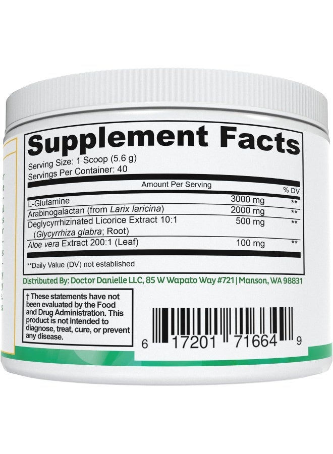 Dr. Daniels Doctor Danielle Gut Assist - Leaky Gut Repair Supplement Powder - Glutamine, Arabinogalactan, Licorice Root - Supports IBS, Heartburn, Bloating, Gas, Constipation, SIBO from - Image 4