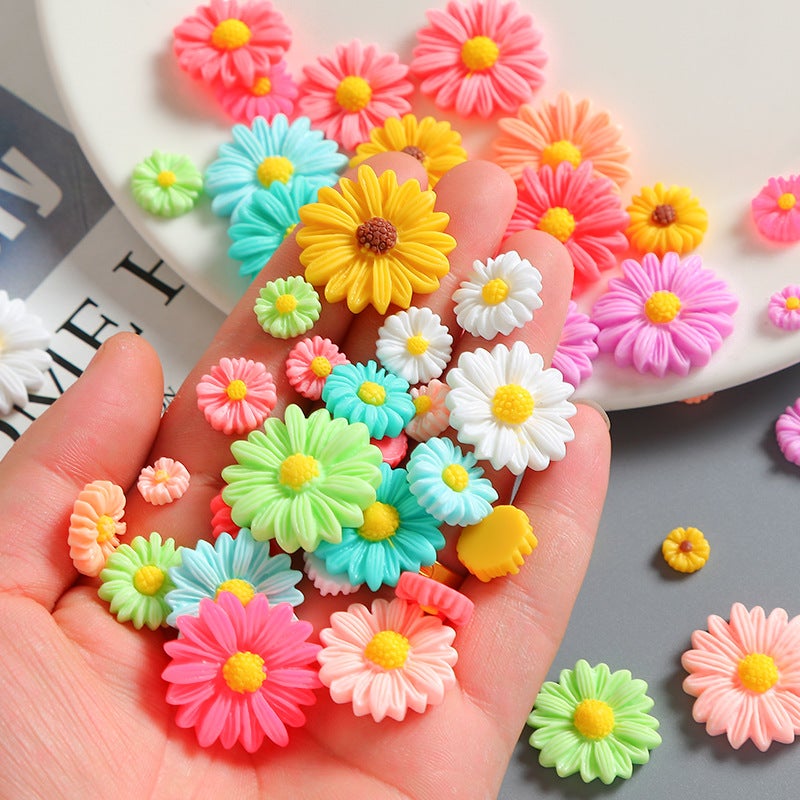 DIY Daisy Resin Beads for Crafts - 8mm to 26mm, 15 Colors - Image 4