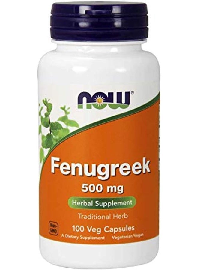 now Now Foods Fenugreek 500Mg Caps. 100'S  - Image 1