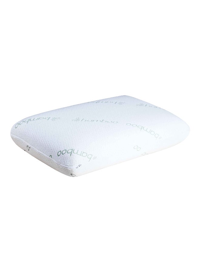 Micasa Premium Grade Bamboo Memory Foam Pillow White 14 x 40 x 60 cm MNP-004