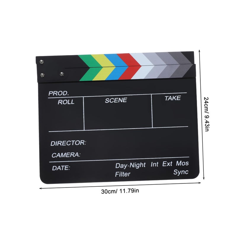 White Acrylic Movie Clapboard Lightweight Erasable Pen for Filmmaking Photography Studio Scene Setup - Image 3