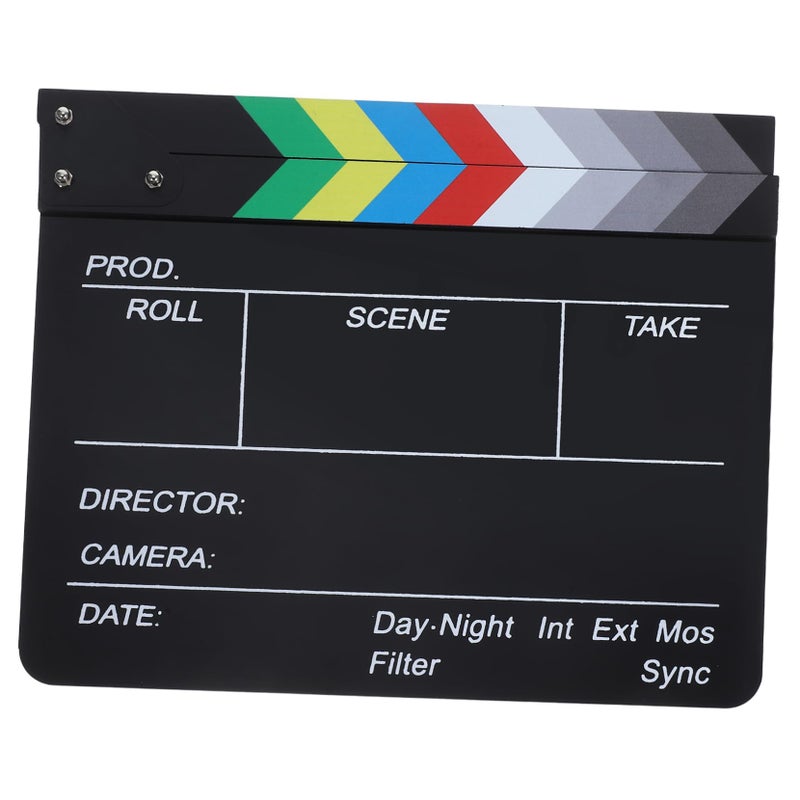 White Acrylic Movie Clapboard Lightweight Erasable Pen for Filmmaking Photography Studio Scene Setup - Image 2