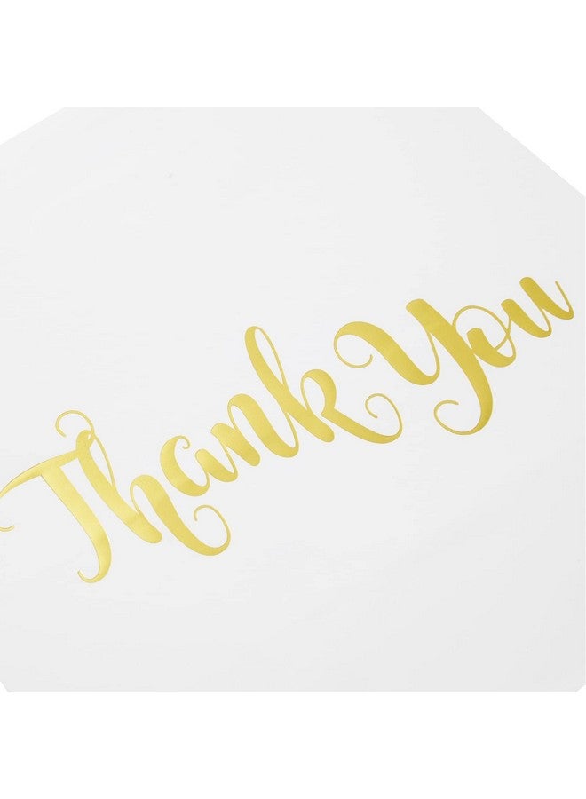Juvale 15 Pack White Thank You Paper Gift Bags With Handles Tissue Paper For Wedding Baby Shower Birthday Party Favors (8 X 4 X 8.8 In) - Image 3