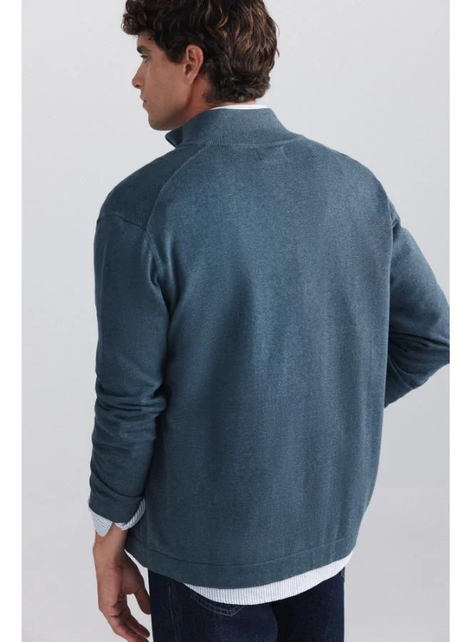 Springfield  Basic zip fastening cardigan for Men | Best Price UAE