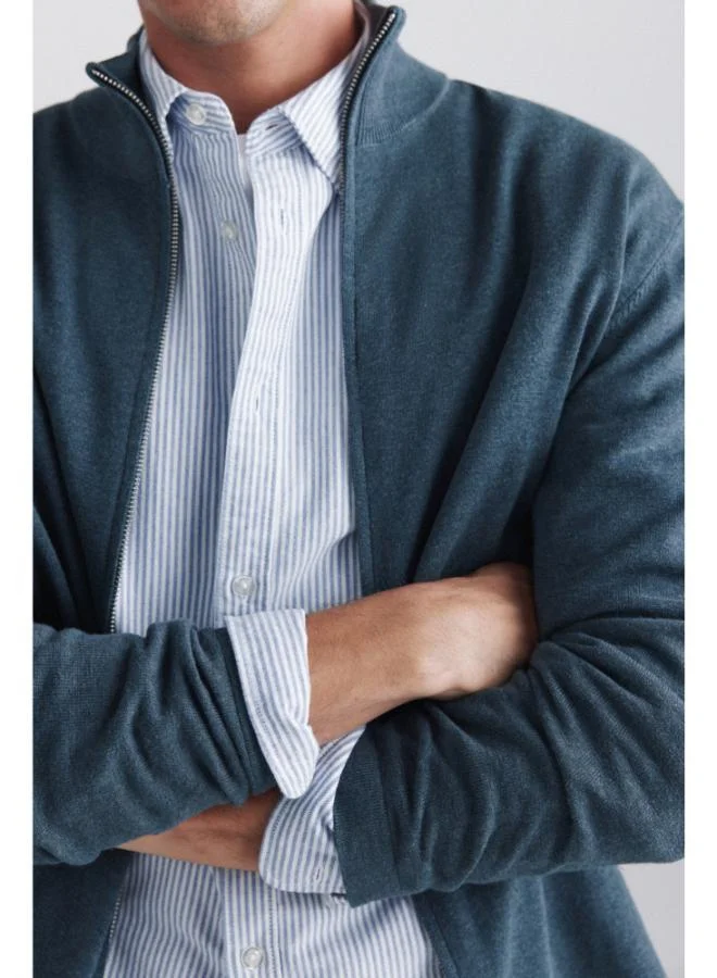 Springfield  Basic zip fastening cardigan for Men | Best Price UAE