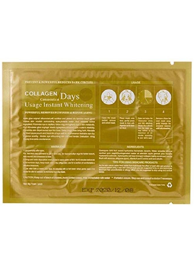 Theshiry Heshiry 10 Pairs Collagen Crystal Eye Mask And 10 Pcs Collagen Crystal Lip Mask Anti Aging Eye And Lip Mask Collagen Crystal Mask Set (Gold)  - Image 5