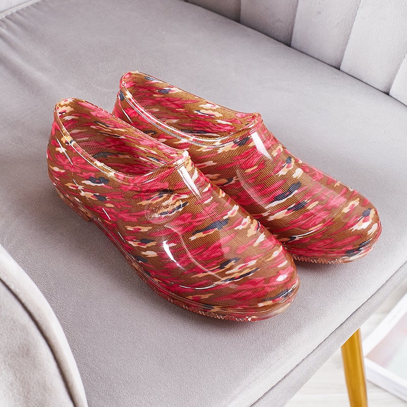 Crystal Yuanbao Rain Footwear for Women 2388 safflower 