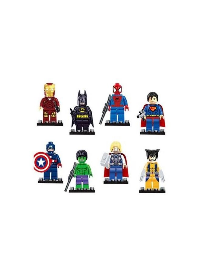8-Piece Super Heroes Building Blocks Toy
