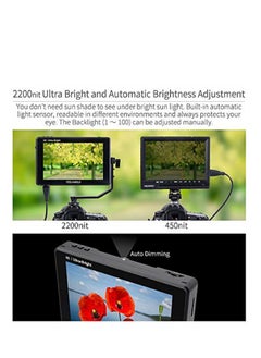 FEELWORLD LUT7 7Inch Field Monitor 4K 1920x1200 Ultra Bright 2200nit Touch Screen Camera DSLR Video Assist 3D Lut Waveform Vectorscope Input 8.4V DC Output Tilt Arm (LUT7 7’’ HDMI) - pzsku/ZA640C4A92131B93E8875Z/45/_/1685795636/06796de1-ee62-4722-aa52-eac8b1312d3b