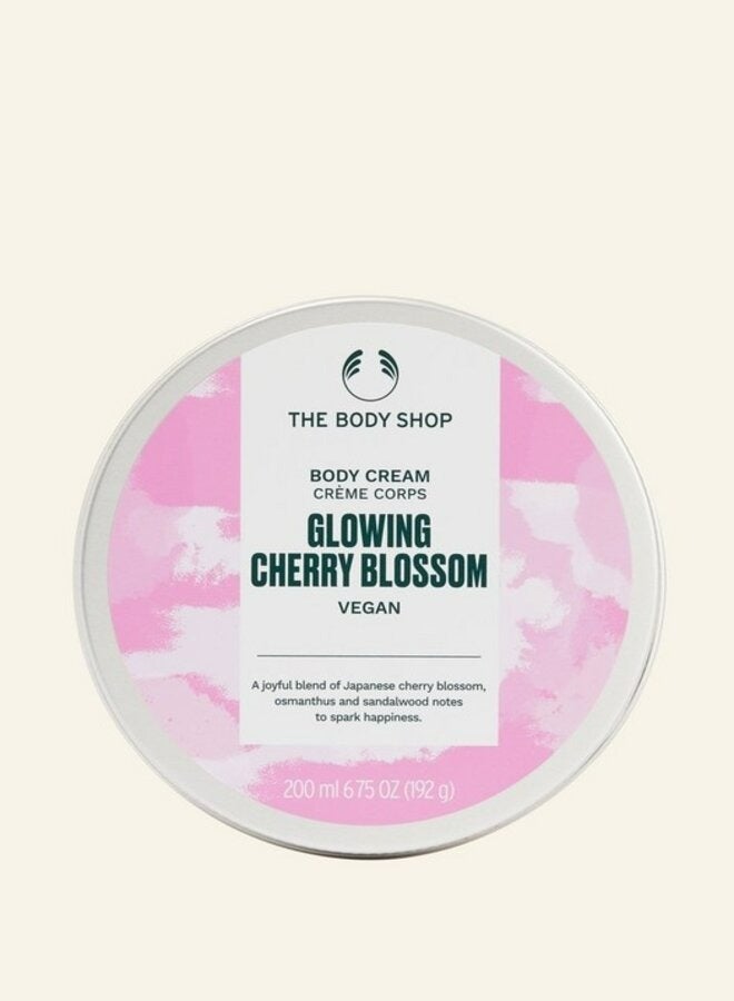 THE BODY SHOP Glowing Cherry Blossom Body Cream – Floral & Fruity Scented Body Moisturiser with Shea Butter | Softens & Smoothes Skin, Non-Sticky, Non-Greasy | Suitable for All Skin Types, 200ml - Image 2
