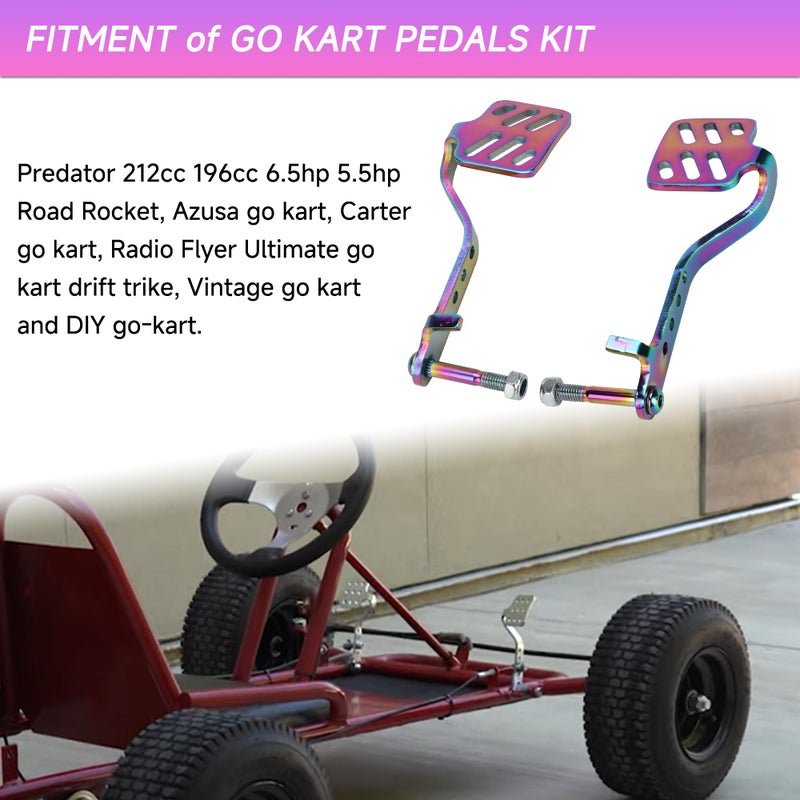 CILOYU Go Kart Pedals - Brake & Throttle with 71" Cable Kit - Compatible with Predator, Road Rocket, Azusa & More - Unisex - Teenagers - Image 3