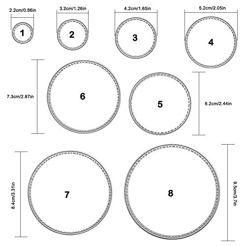 DaKuan 3 Different Shapes of Cutting Dies Stencil Metal Template Molds (Rectangle, Circle & Octagon), DaKuan 24 Pieces Embossing Tools for Scrapbook, Album Paper DIY Crafts, Card Making - Image 5