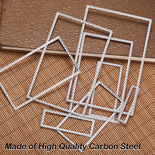 DaKuan 3 Different Shapes of Cutting Dies Stencil Metal Template Molds (Rectangle, Circle & Octagon), DaKuan 24 Pieces Embossing Tools for Scrapbook, Album Paper DIY Crafts, Card Making - Image 2