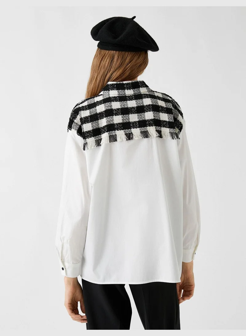 KOTON Checked Detail Shirt